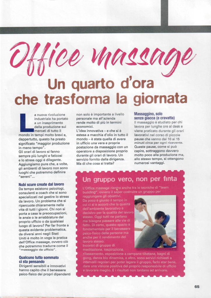 L'altra medicina n° 72 - marzo 2018 - Office massage - Foto di Manuele Blardone.2